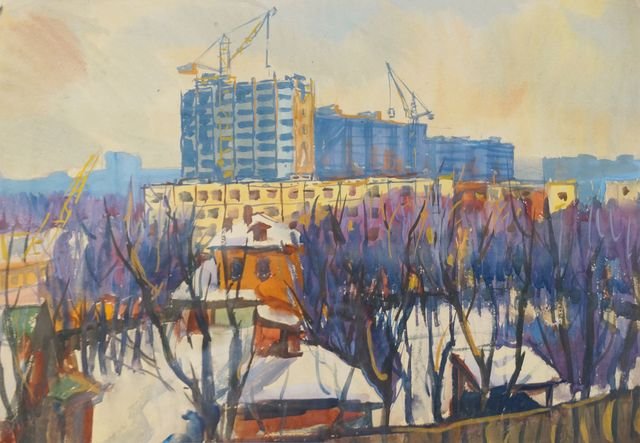 Москва. Стройка на окраине